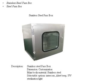 304 스테인리스 저항하는 청정실 부식을 위한 정체되는 통행 상자 -